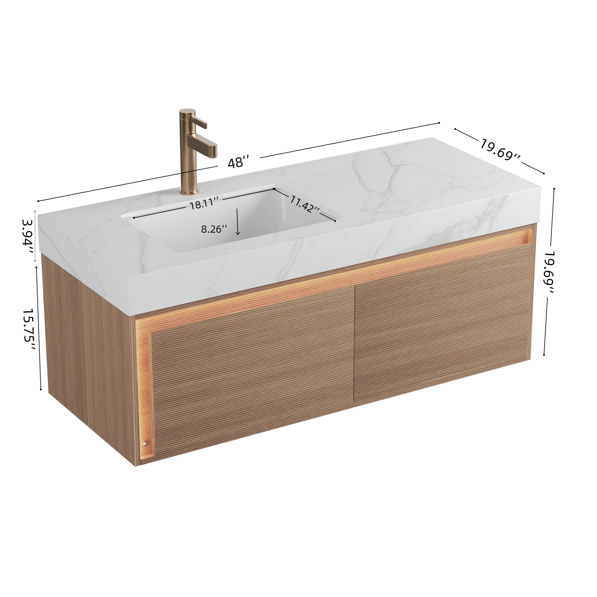 NYAH 48'' Bathroom Vanity & Sink by HouseOfZazla