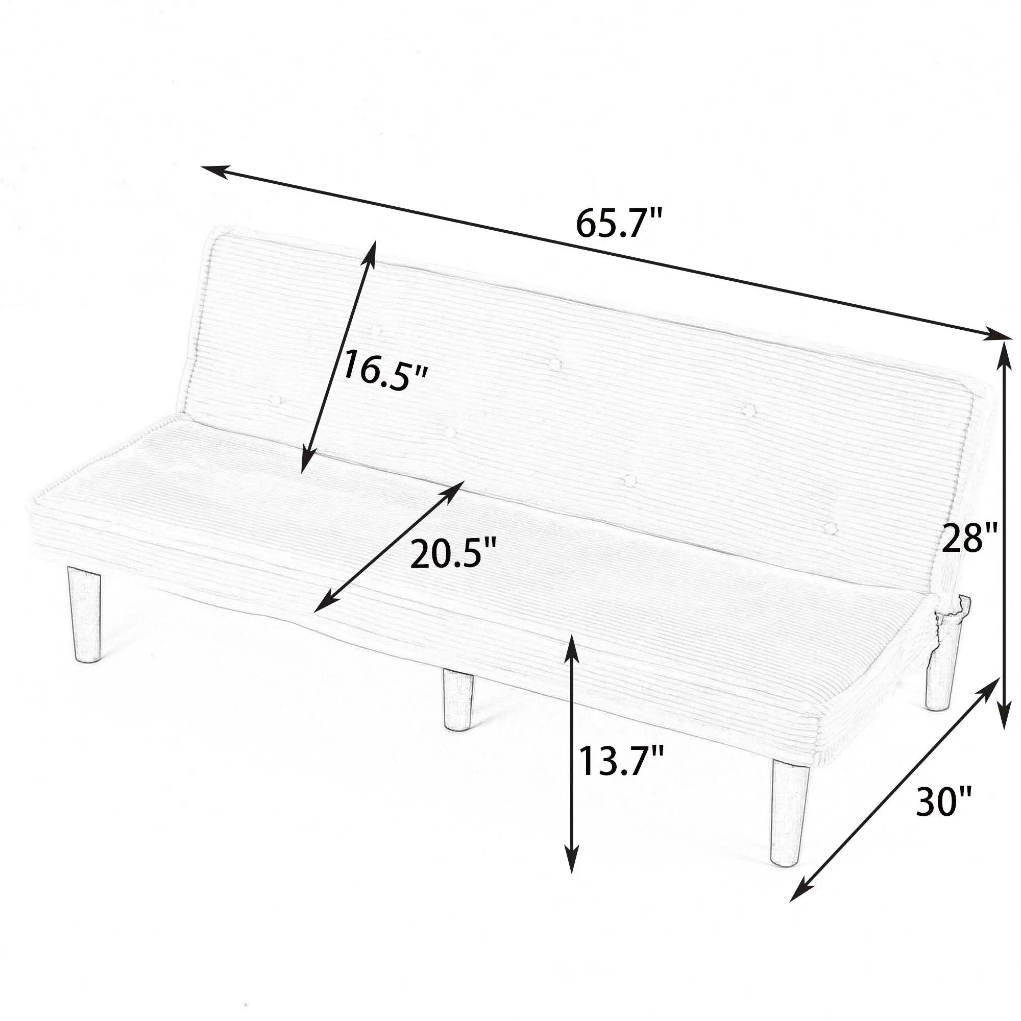 Versatile Sofa Bed With Solid Wood Frame by Unique Piece Furniture