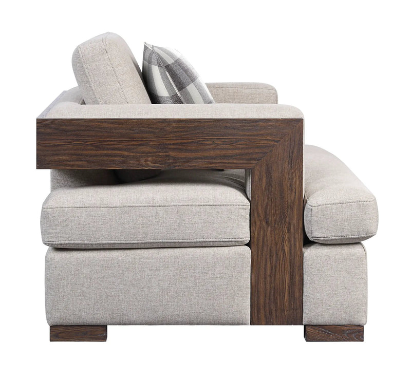 Niamey - Sofa With 4 Toss Pillows - Walnut by Unique Piece Furniture