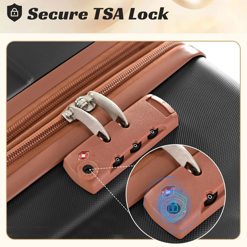 Lightweight Durable ABS Hardshell Luggage - 24 Inch by HouseOfZazla