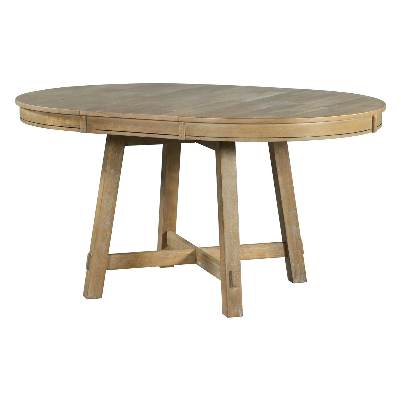 Gia Round Extendable Dining Table with 16" Leaf Wood by HouseOfZazla
