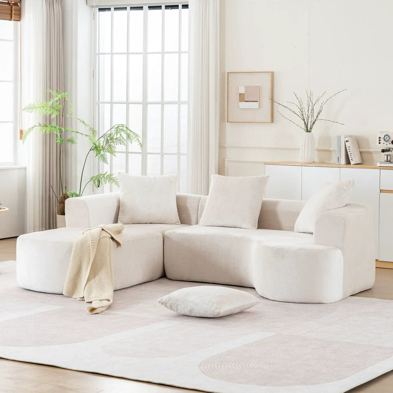 Modular Sectional Sofa With L Shape Chaise With Deep Seat by HouseOfZazla