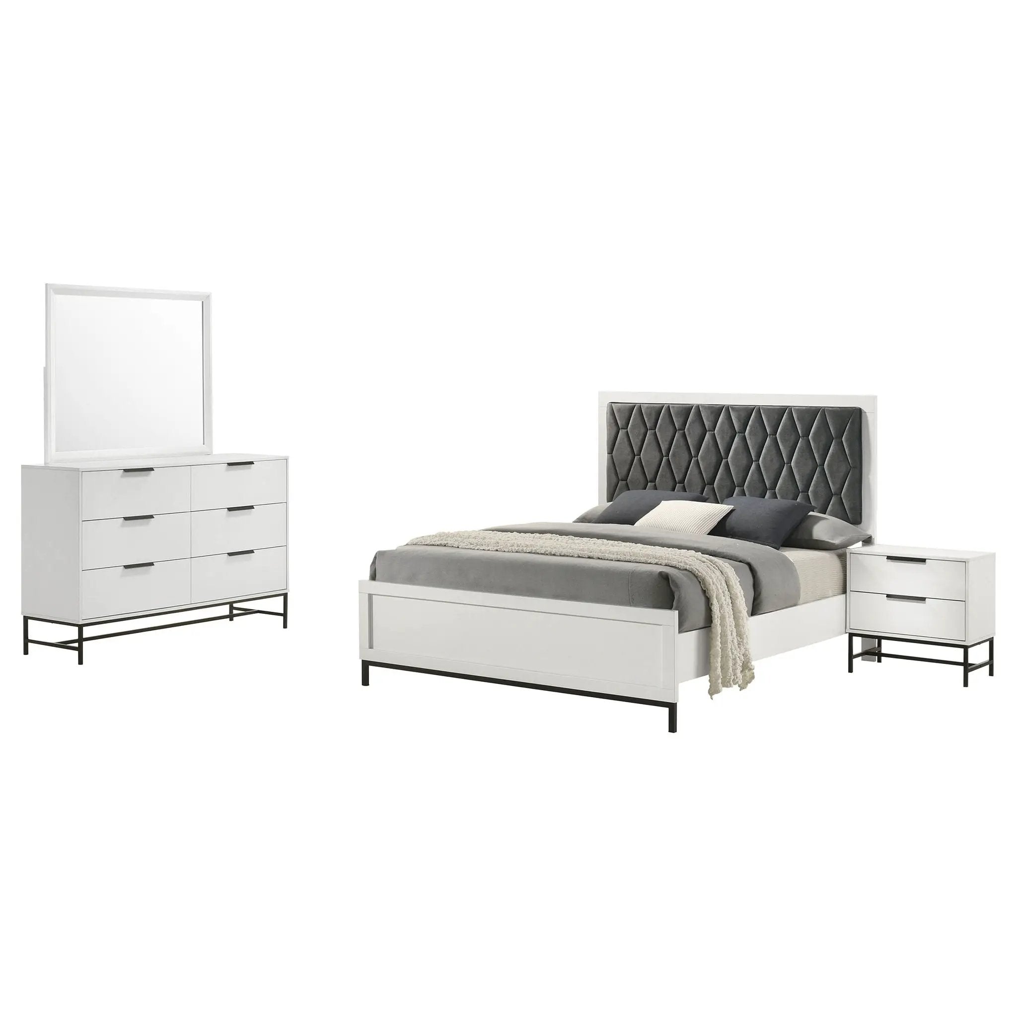 Sonora 4-piece California King Bedroom Set White by Unique Piece Furniture