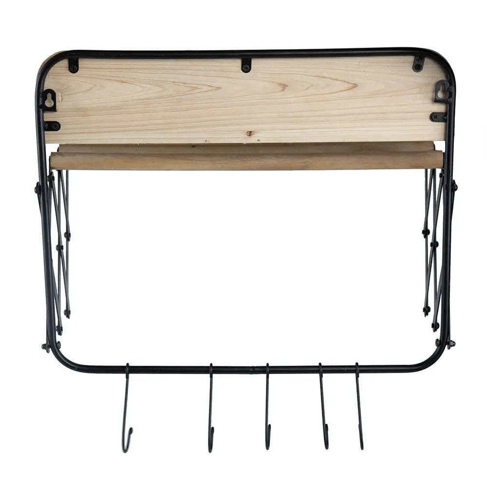 Laundry Rack With Accordion Design - Brown / Black - Black Brown by Unique Piece Furniture