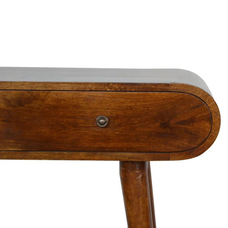 Solid Wood Curved Edge Console Table by HouseOfZazla