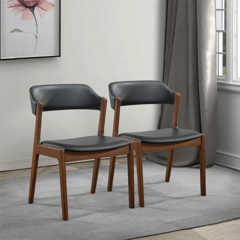 Enzo - Dining Chair (Set of 2) - Black / Brown by Unique Piece Furniture
