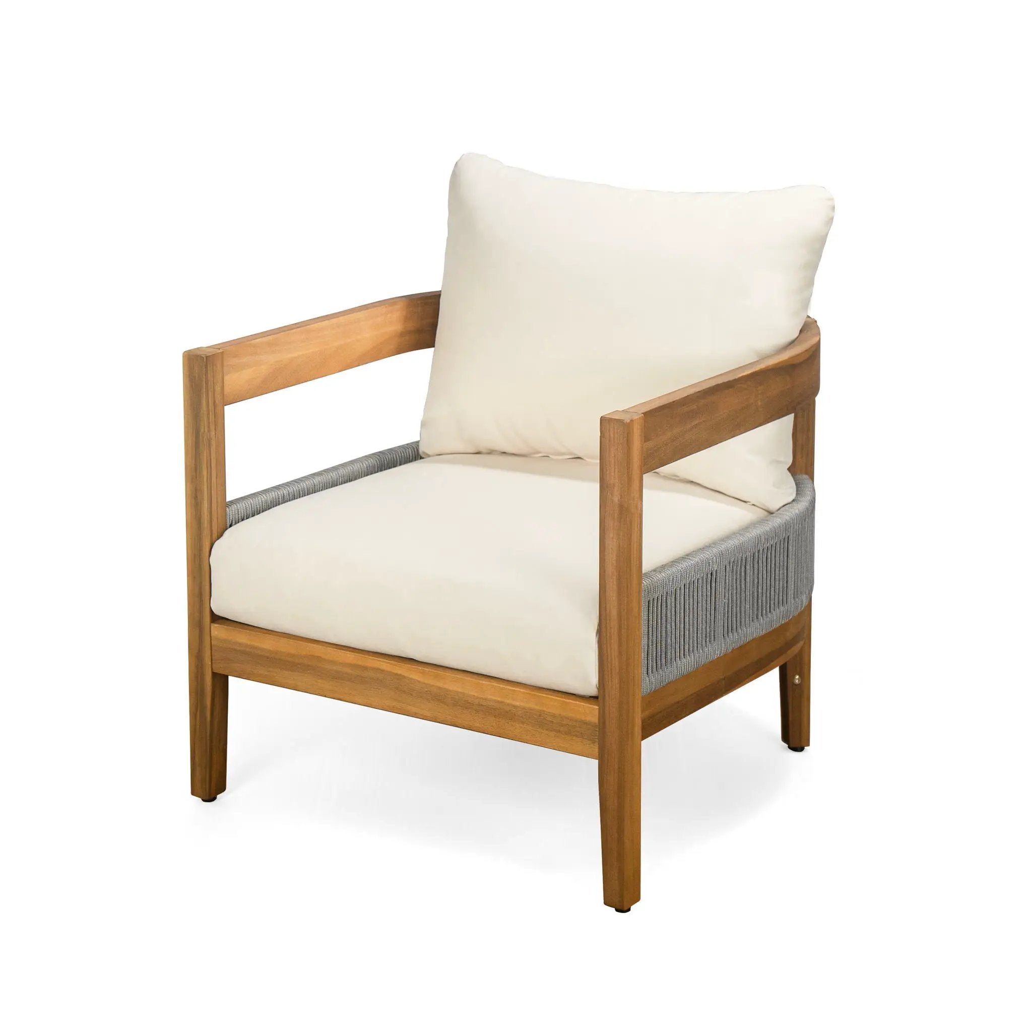 Porto - Outdoor Club Chair - Teak / Beige by HouseOfZazla