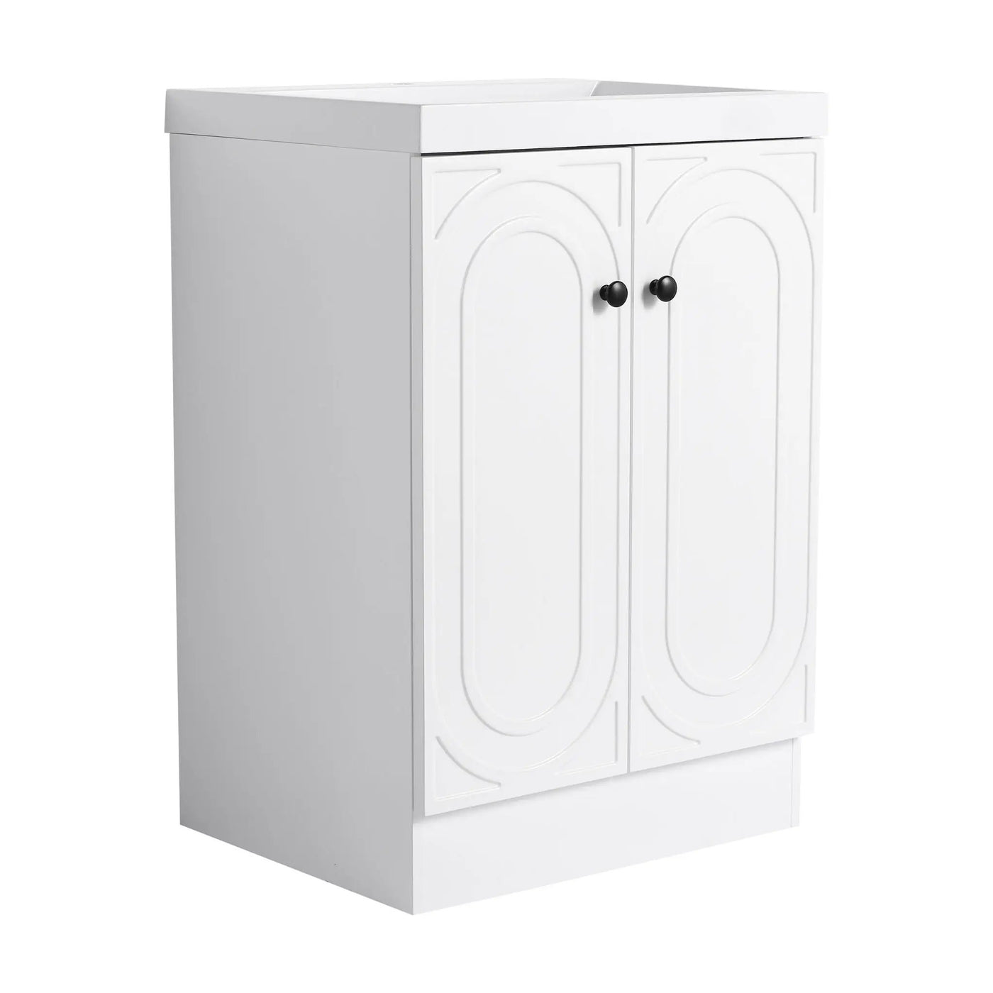 Contemporary Freestanding Bathroom Vanity With Resin Sink & Soft-Close Cabinet Doors by Unique Piece Furniture