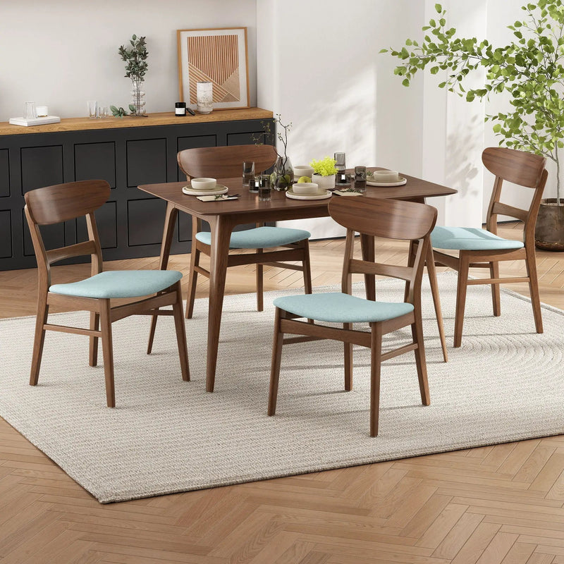 5 Piece Dining Set With Ergonomic Chairs by HouseOfZazla