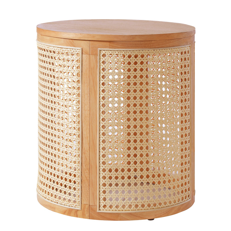 Rubber Solid Wood Side Table by BLAKHOM