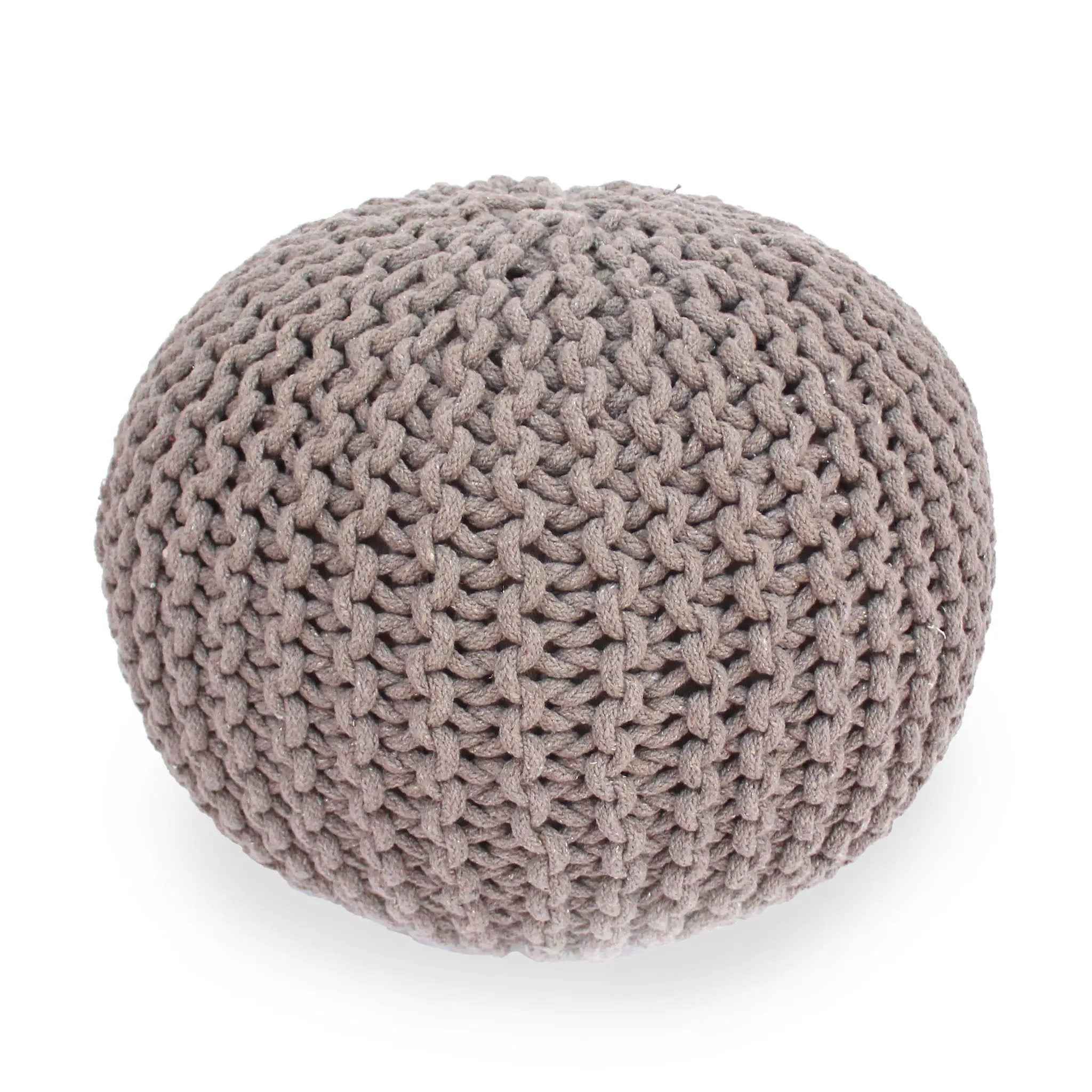 Moro Knitted Round Pouf With Pumpkin Shape by HouseOfZazla