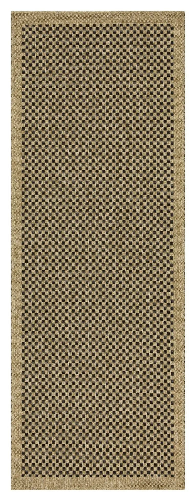 Earth GC_NTL1003 Jute/Black 5 ft. 3 in. x 7 ft. 3 in. Indoor/Outdoor Area Rug by HouseOfZazla