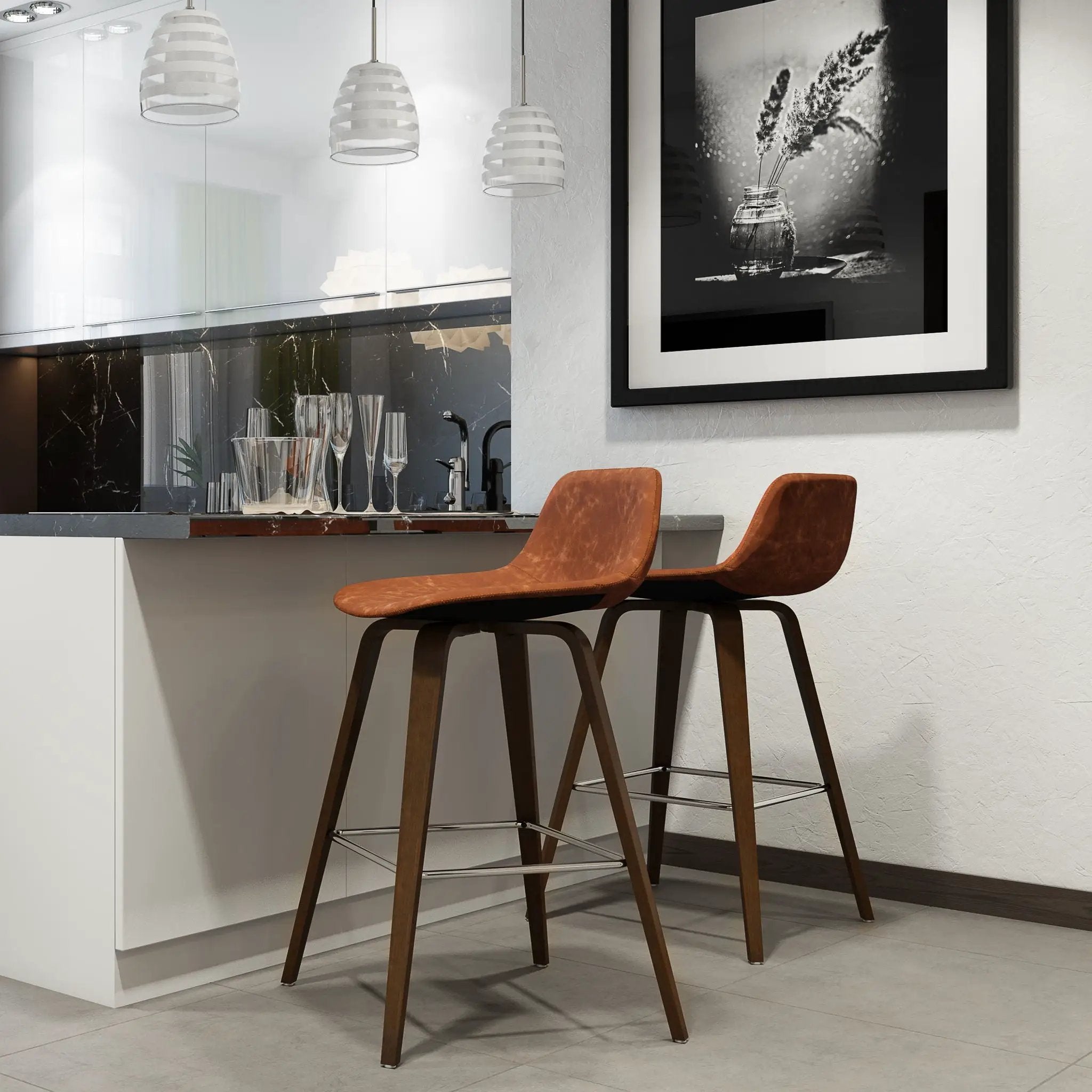 Randolph Bentwood - Counter / Bar Height Stool (Set of 2) by Unique Piece Furniture