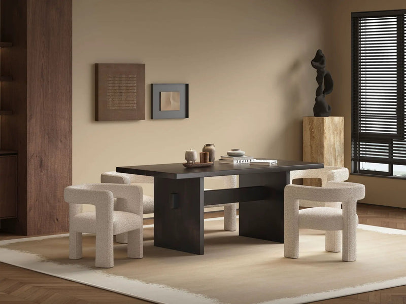 Jaramillo & Lomas - 5 Pieces Dining Room Set - Beige / Espresso by Unique Piece Furniture