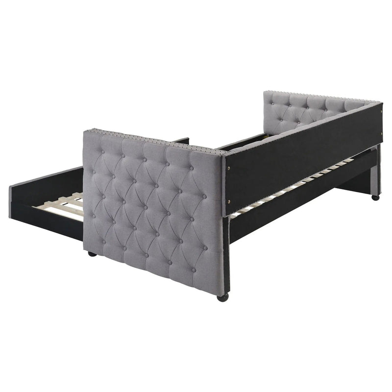 Mockern Upholstered Twin Daybed with Trundle Grey by Unique Piece Furniture