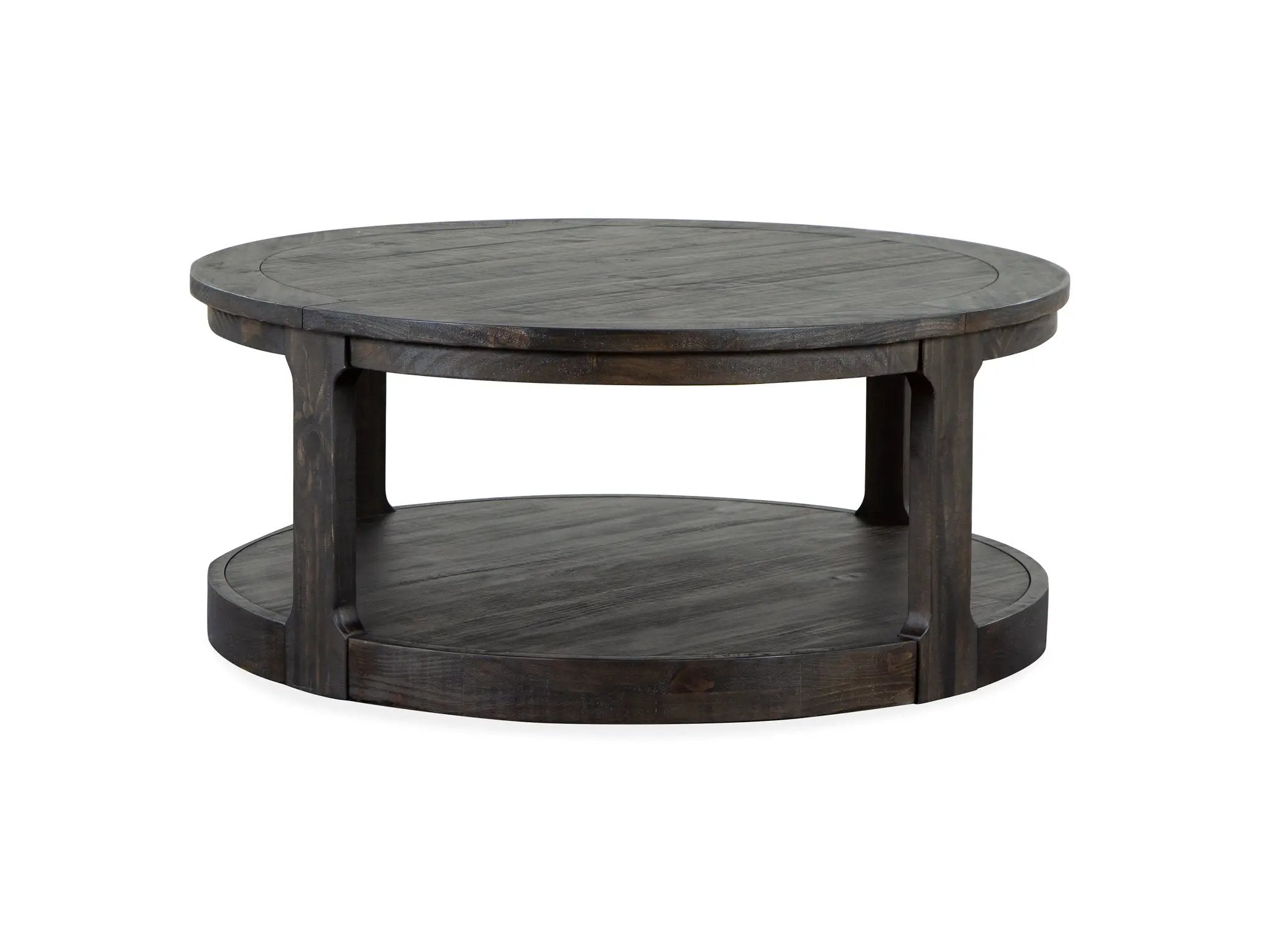 Boswell - Round Cocktail Table (With Casters) - Peppercorn by Unique Piece Furniture