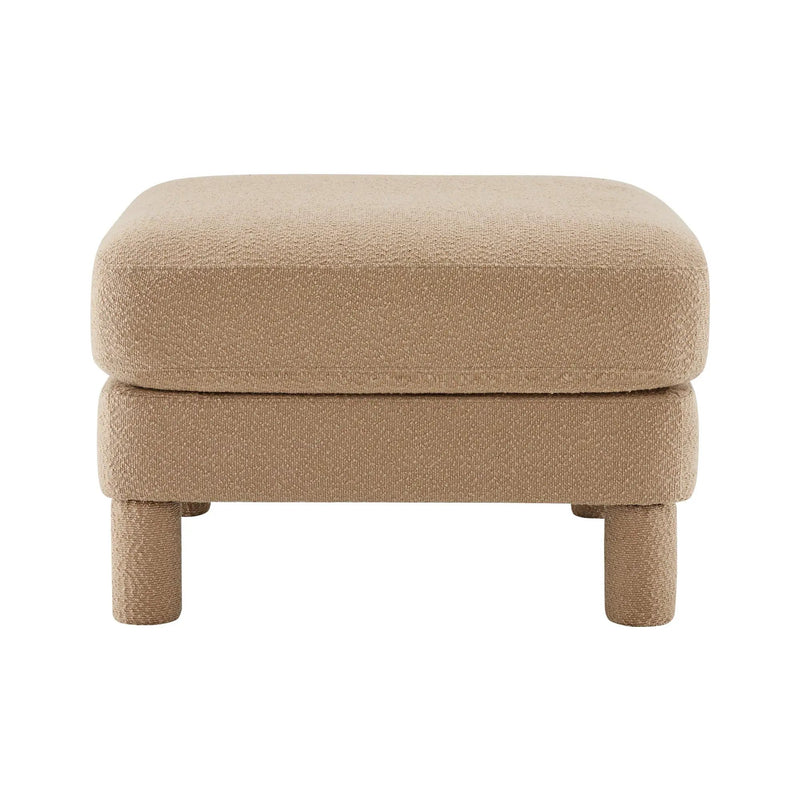 Coffee Ottoman with Boucle Fabric by HouseOfZazla