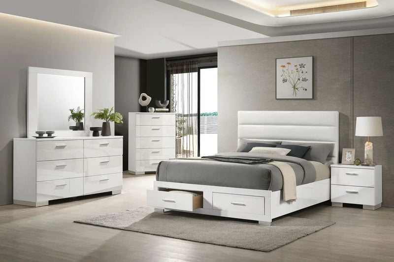 Felicity 5-piece Eastern King Platform Bedroom Set White by Unique Piece Furniture