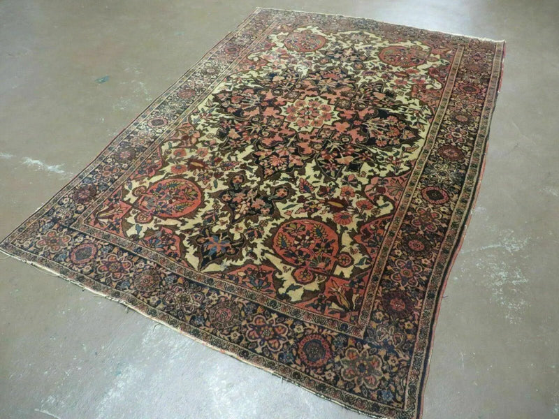 4' X 6' Antique Ultra Fine Handmade India Floral Oriental Wool Rug Carpet Nice by Jewel Rugs