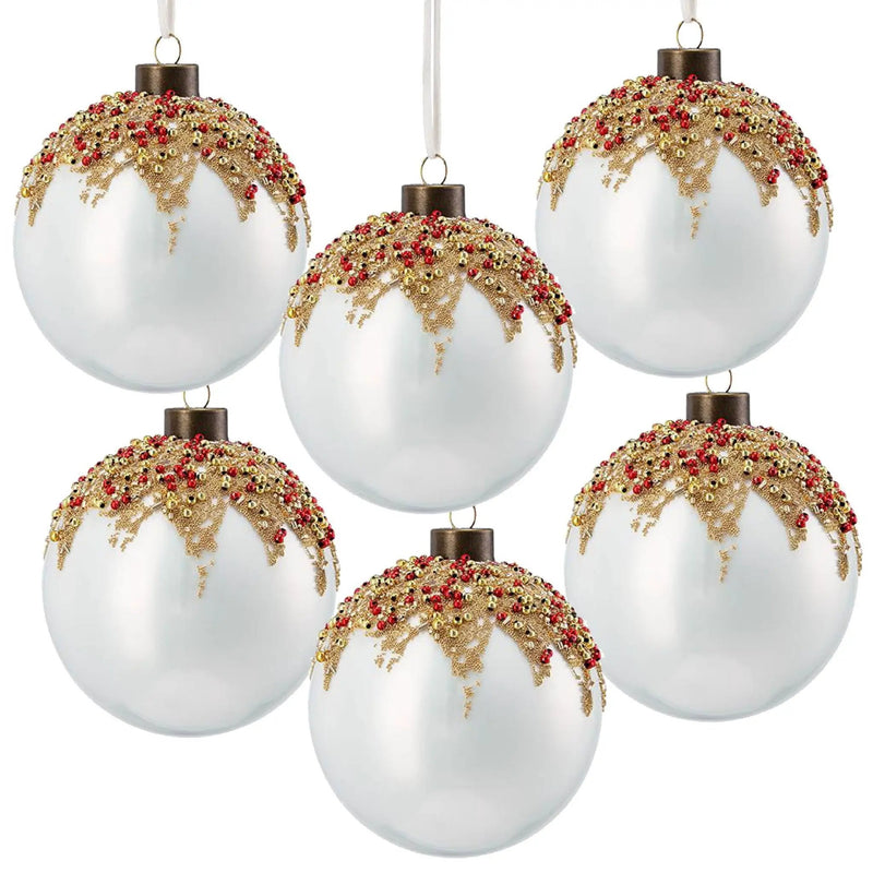 Christmas Ball Ornaments, Decorative Hanging Ball Christmas Tree Ornaments For Holiday Party Decorations by HouseOfZazla
