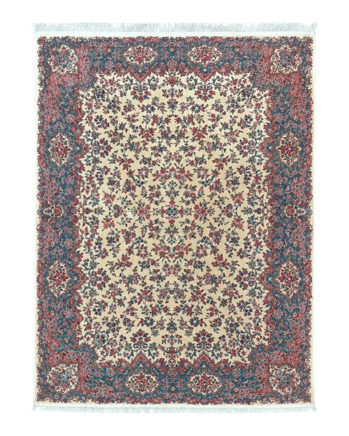 Karastan Rug 8.8 x 12 Ivory Kirman #788, Original 700 Series, Wool Karastan Carpet, Karastan Area Rug, Vintage Karastan, Living Room Rug by Jewel Rugs