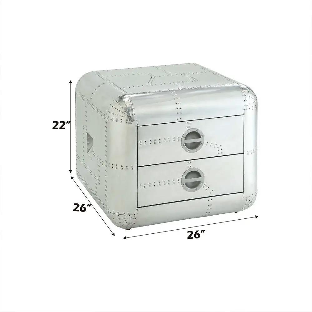 Brancaster - 22" End Table - Aluminum by Unique Piece Furniture