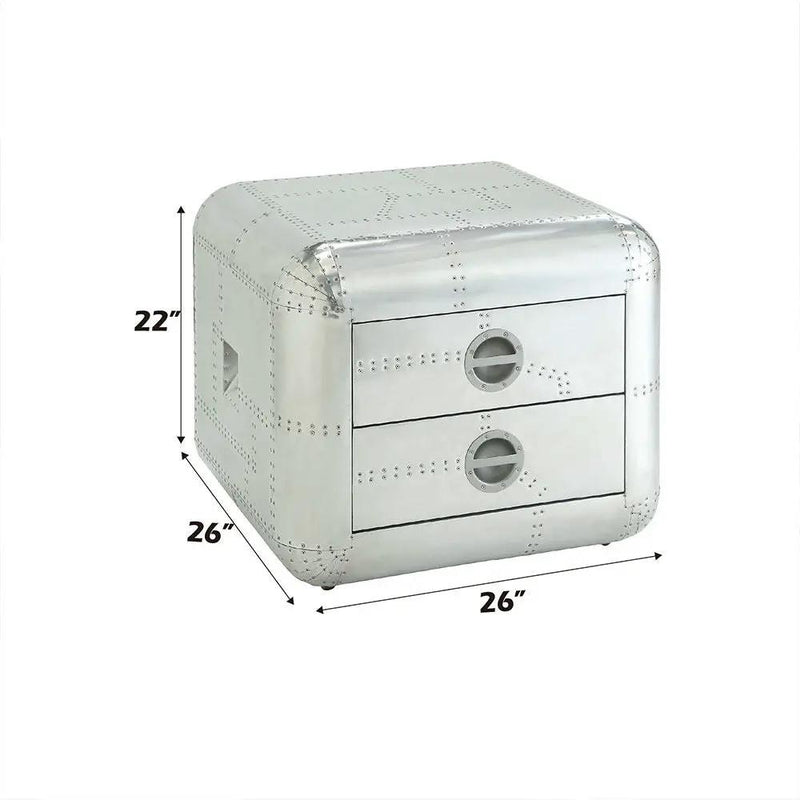 Brancaster - 22" End Table - Aluminum by Unique Piece Furniture