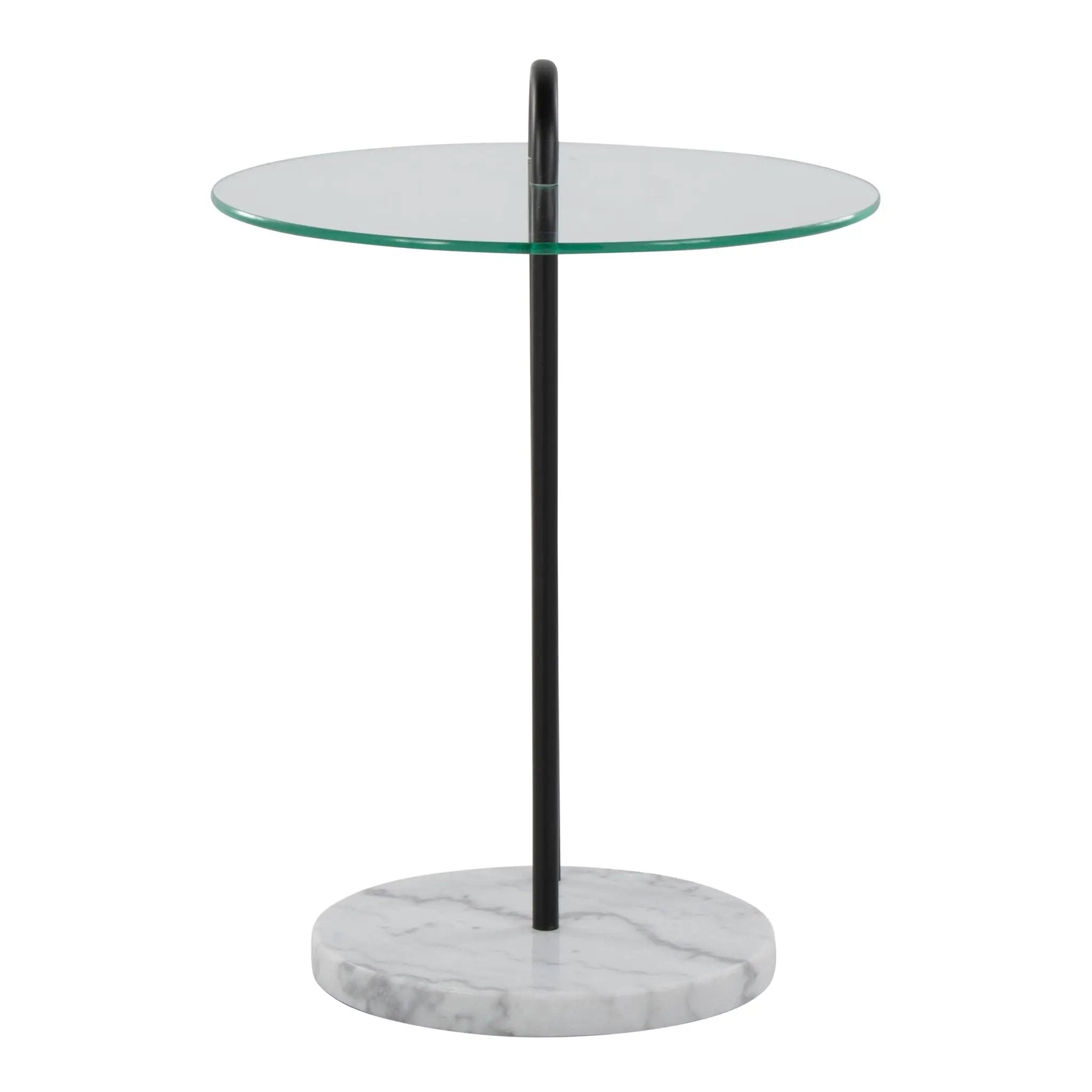 Claire - Contemporary / Glam Side Table - Black / Clear by HouseOfZazla