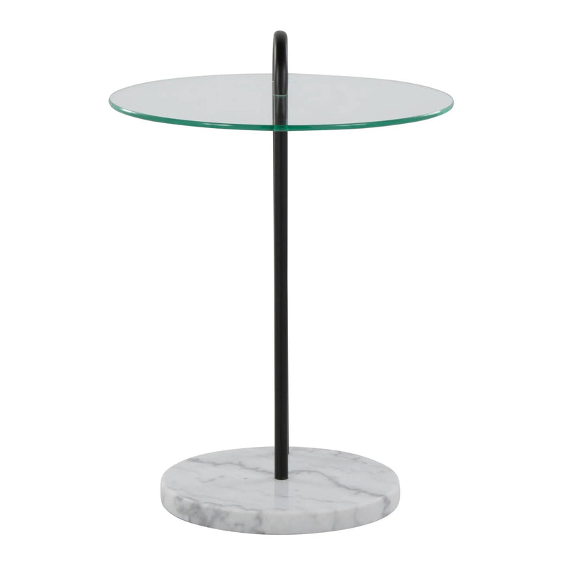 Claire - Contemporary / Glam Side Table - Black / Clear by HouseOfZazla