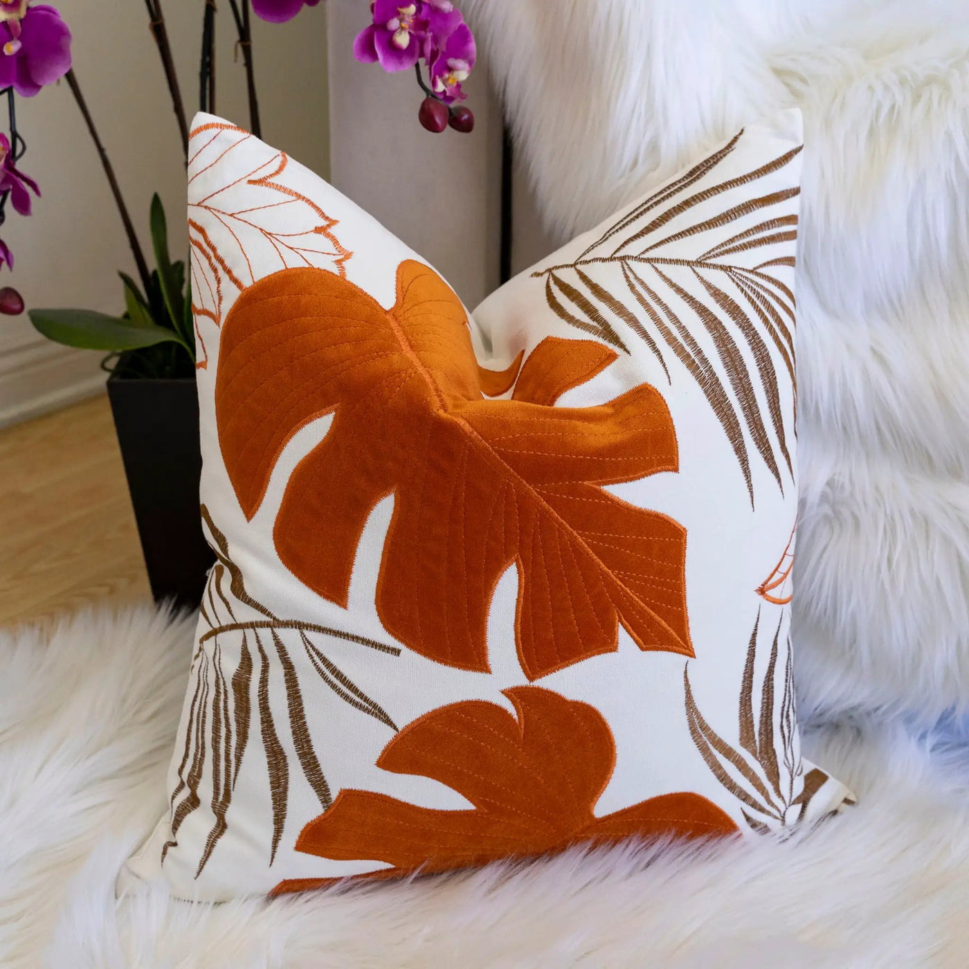 Autumn Vibes Leaf Accent Pillow by Unique Piece Furniture