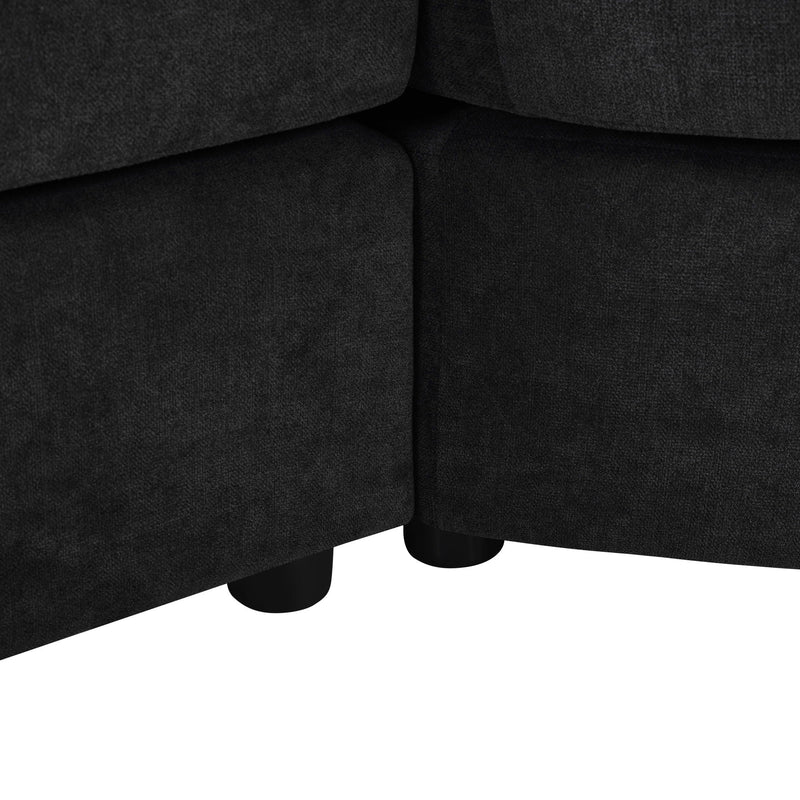 Modern 3 Seater Upholstered Sofa With Curved Design by HouseOfZazla