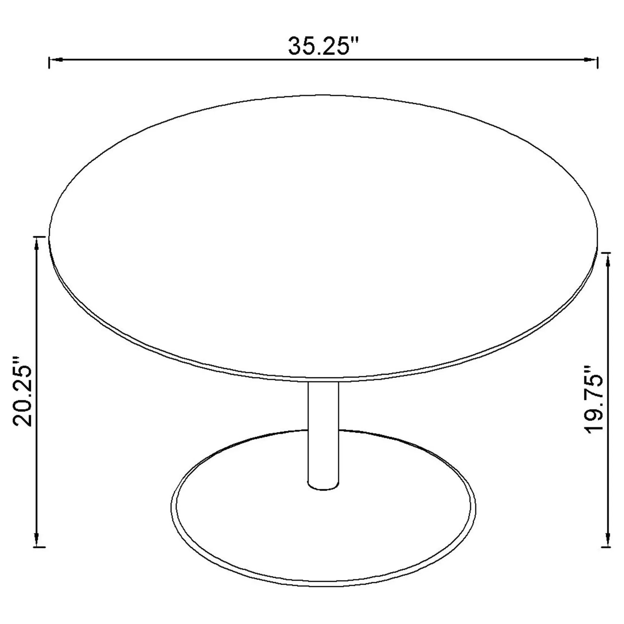 Ganso 2-piece Round Glass Top Coffee and End Table Set Black by Unique Piece Furniture