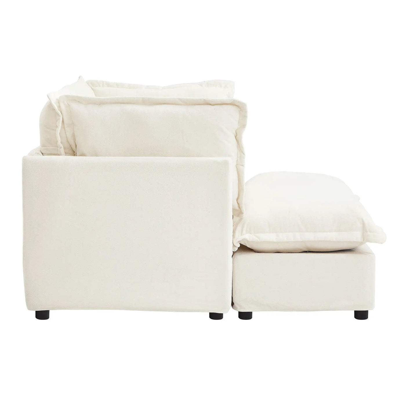 Modern Armchair Sofa With Movable Ottoman by HouseOfZazla