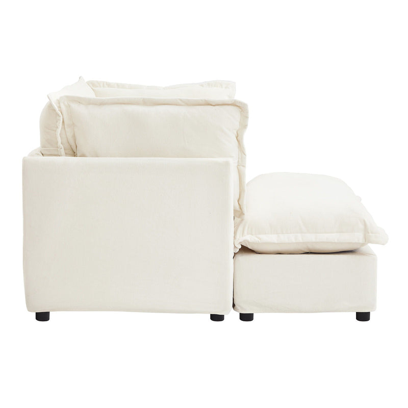 Modern Armchair Sofa With Movable Ottoman by HouseOfZazla