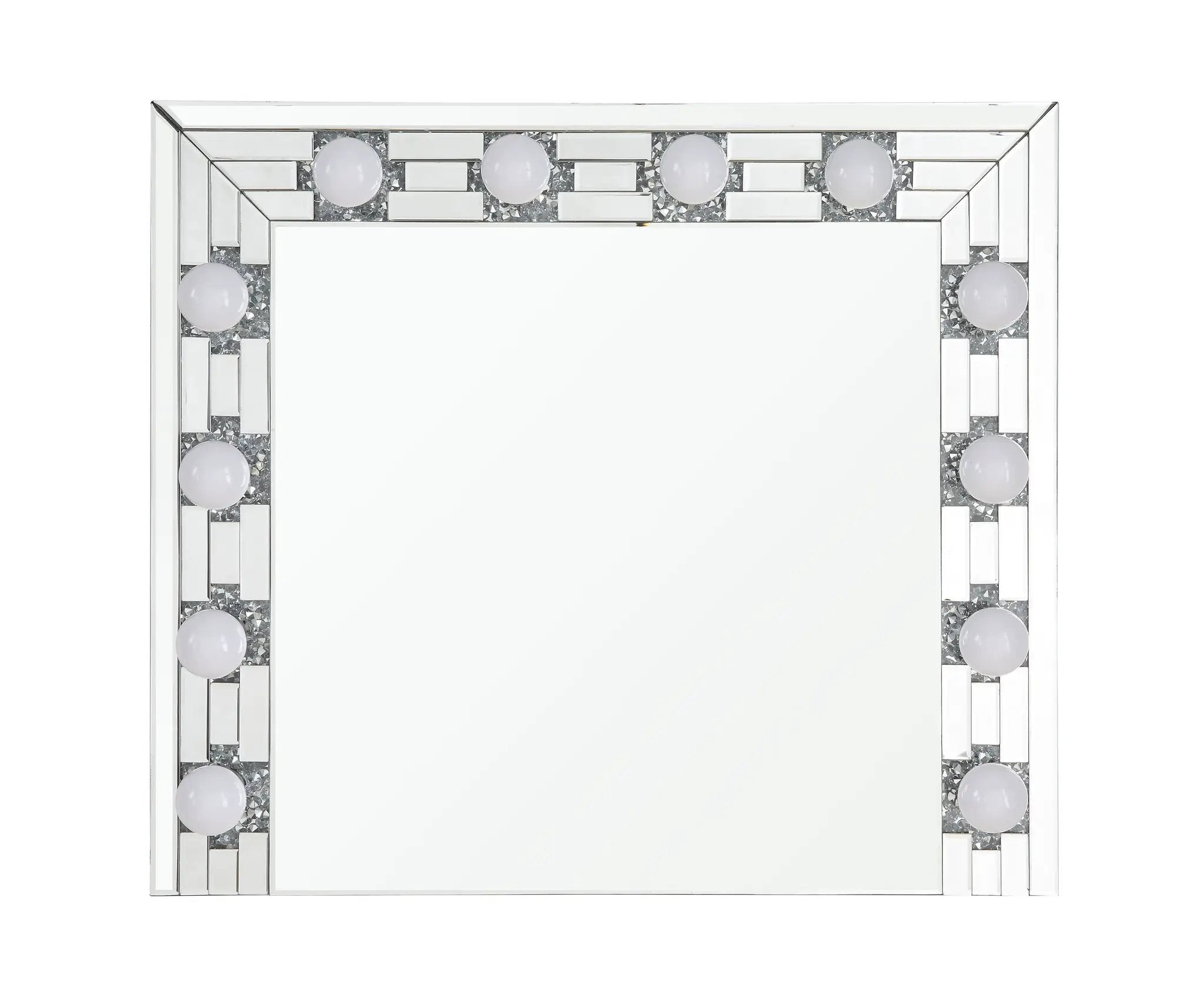 Noralie Mirrored & Faux Diamonds Accent Mirror by HouseOfZazla