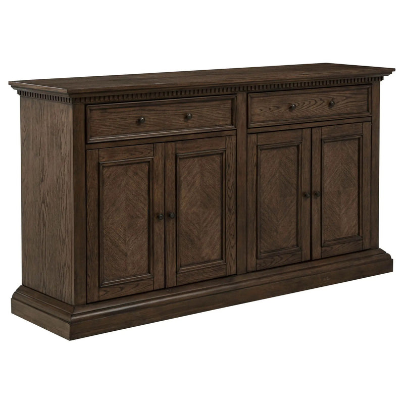 Ridgewell 2-drawer 4-door Dining Server Dark Oak by Unique Piece Furniture