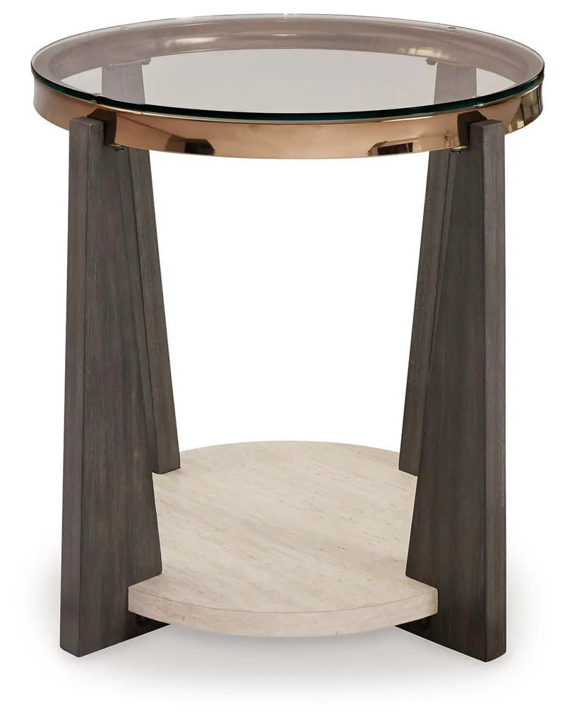 Frazwa - Round End Table - Multi by Unique Piece Furniture