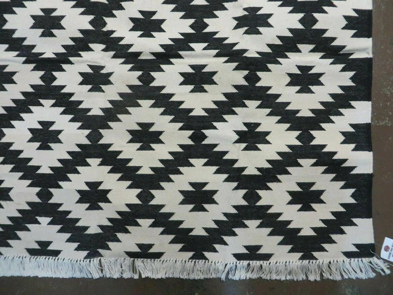4' X 6' Hand Woven Wool Rug Contemporary Kilim Dhurrie Modern Oriental Area Rug by Jewel Rugs