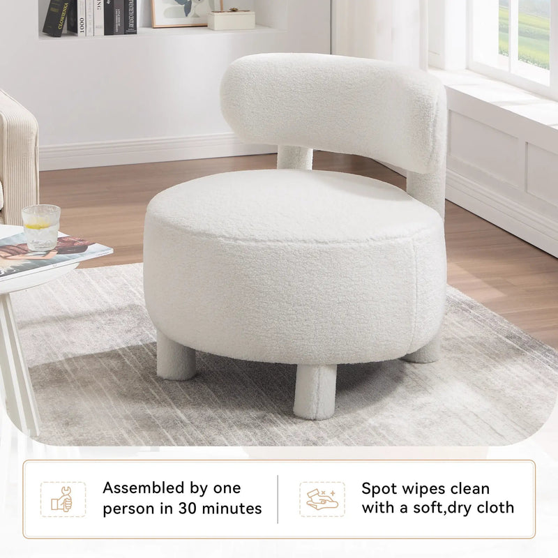 Teddy Fabric Armless Accent Chair by HouseOfZazla