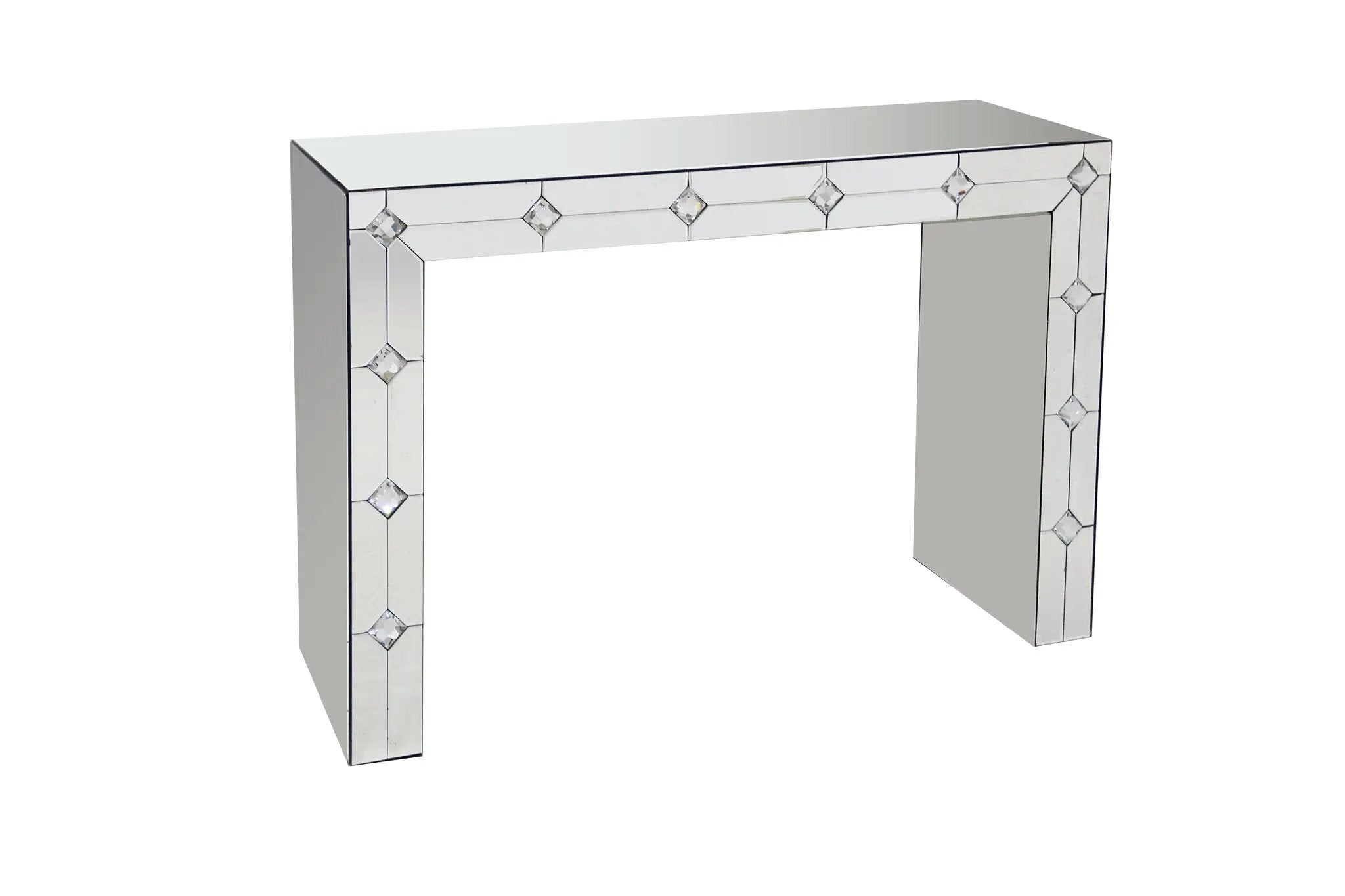 Hessa Mirrored & Faux Rhinestone Console Table by HouseOfZazla