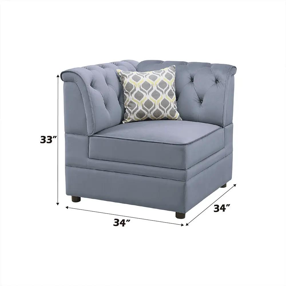 Bois II - Modular Wedge - Gray Velvet by Unique Piece Furniture