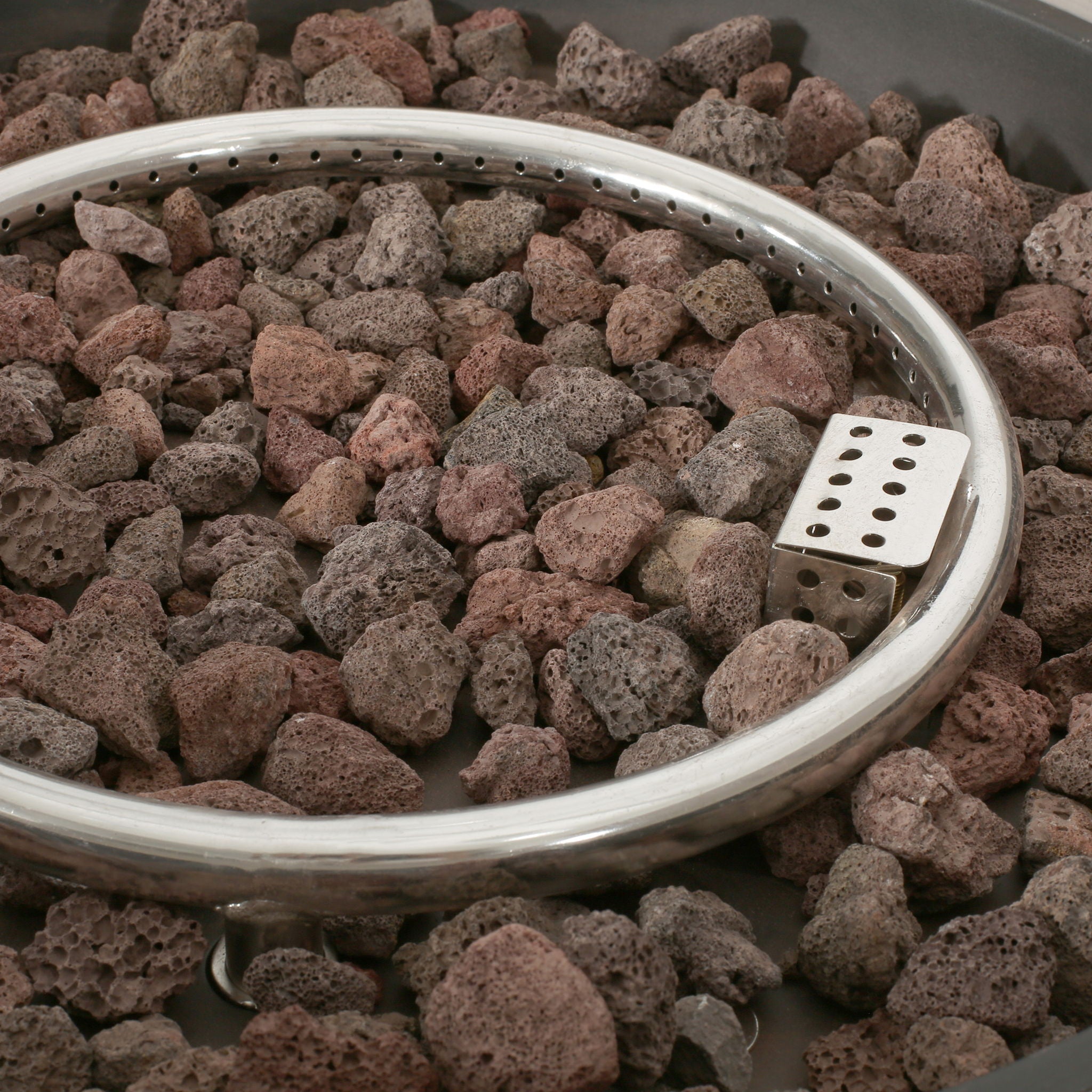 Modern Lightweight Concrete Outdoor Circular Fire Pit 50,000 BTU by HouseOfZazla