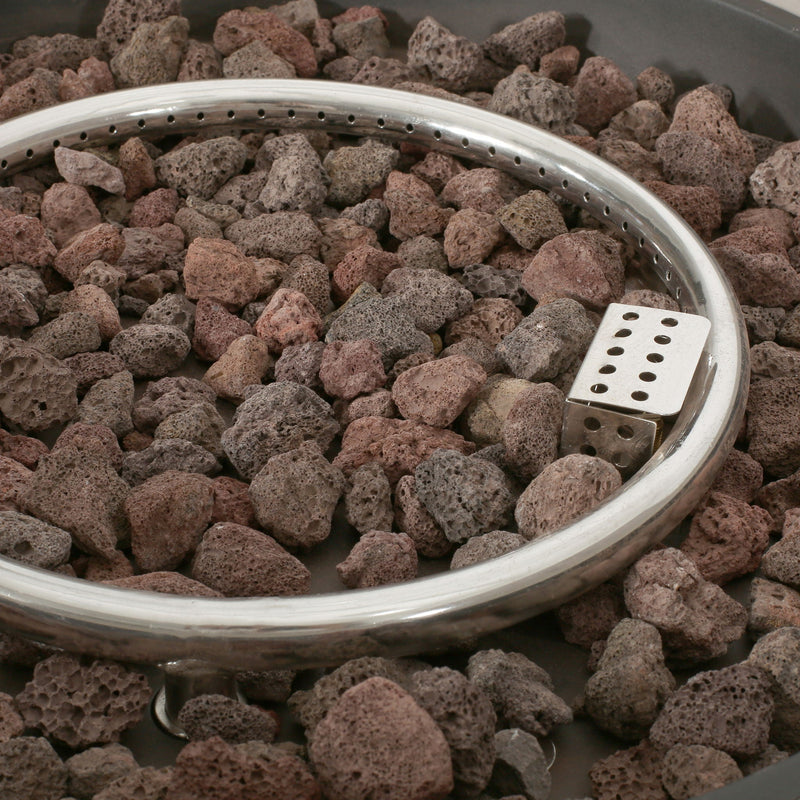 Modern Lightweight Concrete Outdoor Circular Fire Pit 50,000 BTU by HouseOfZazla