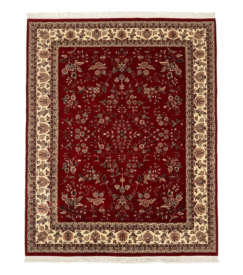 Indo Persian Rug 8x10, Red and Cream, Floral, Pande Cameron by Jewel Rugs