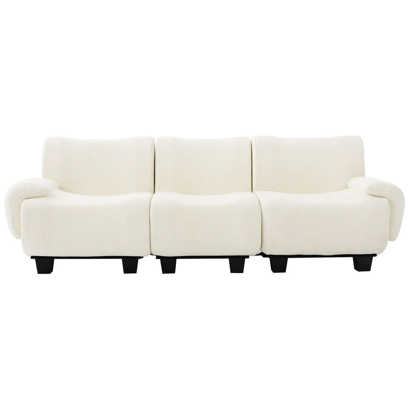 3 Seater Sofa Couch With Curved Armrests by HouseOfZazla