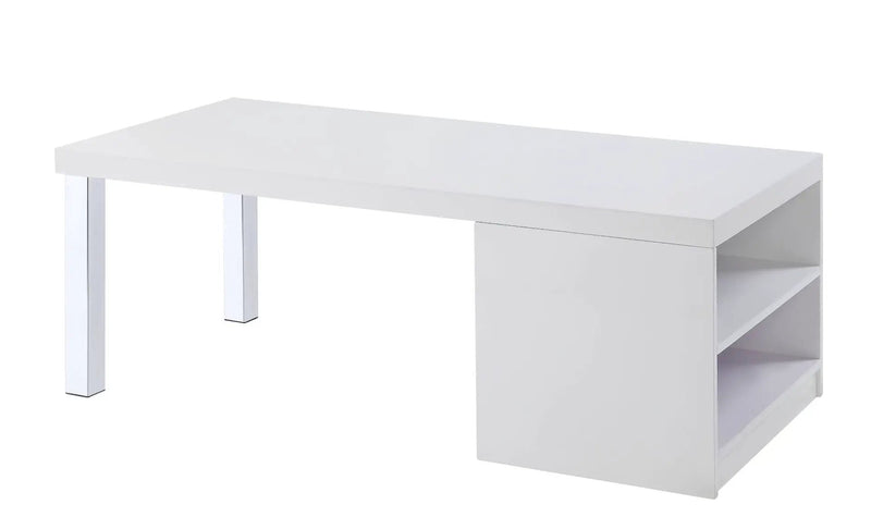 Harta - Coffee Table - White High Gloss & Chrome by Unique Piece Furniture
