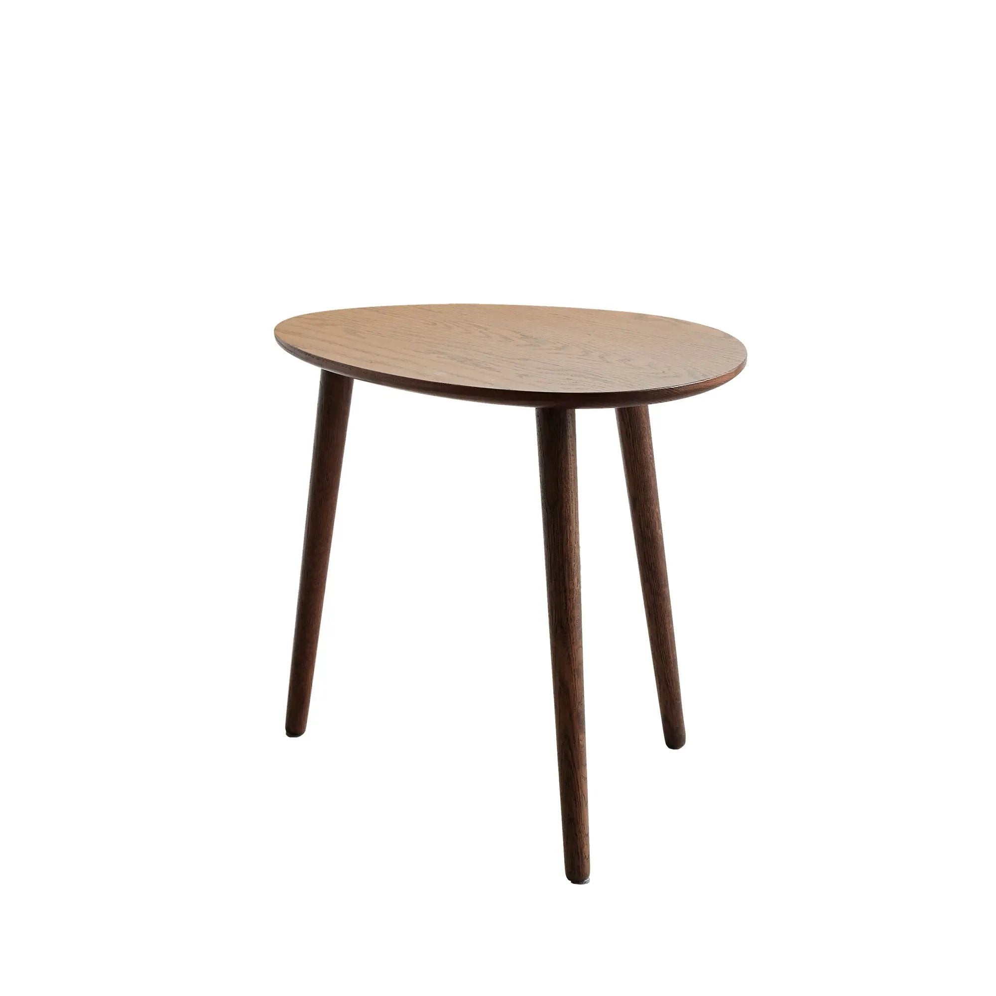 Center Table Low Table 100% Solid Oak Wood Top Plate Desk Pebble Shaped Natural Wooden Coffee Table - Walnut by HouseOfZazla