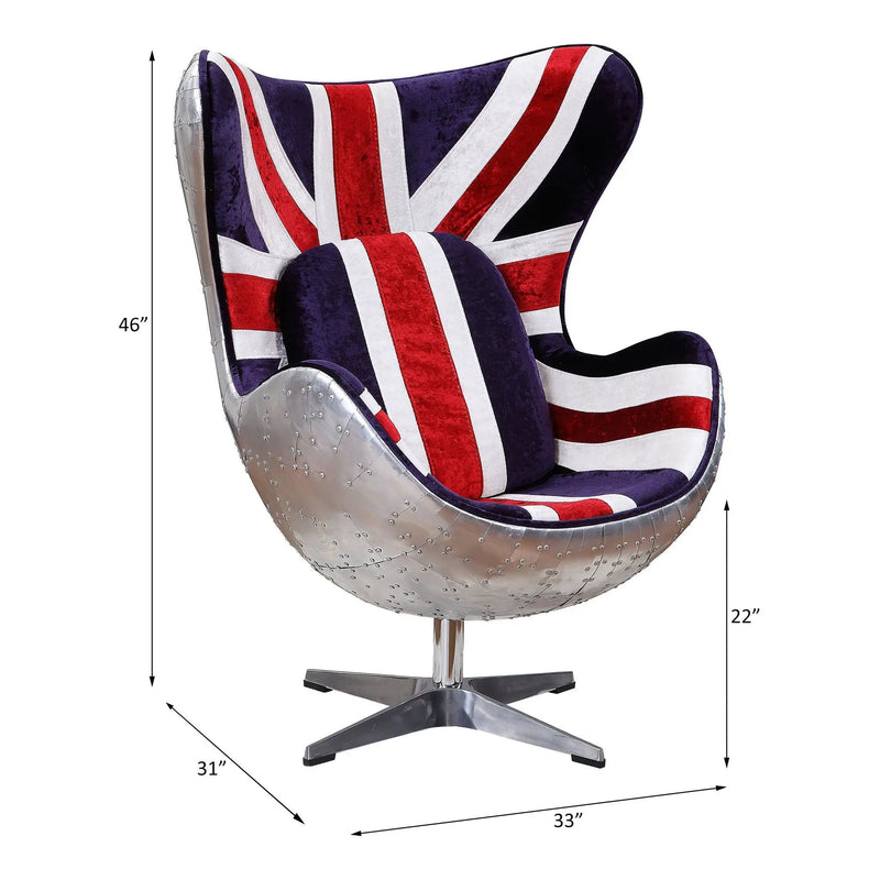 Brancaster - Pattern Accent Chair With Swivel - Multi by Unique Piece Furniture