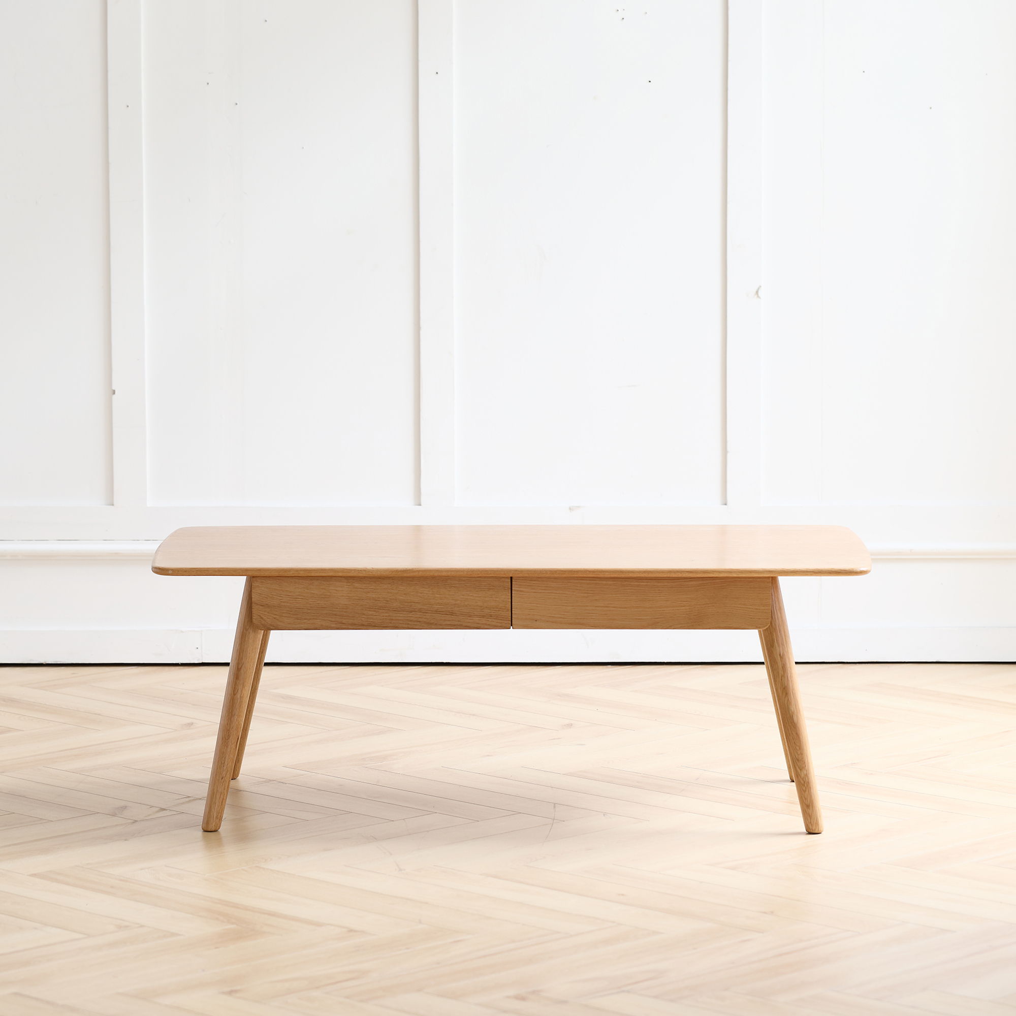 Low Table, Coffee Table With Storage Shelf - Natural by HouseOfZazla