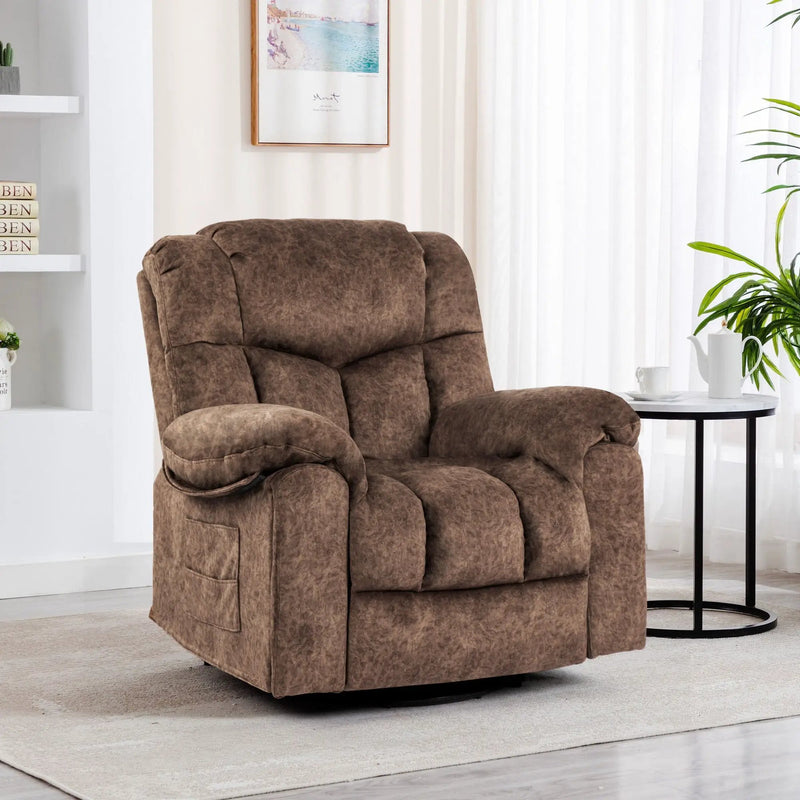 Swivel And Rocking Recliner Chair With Massage And Heating by HouseOfZazla